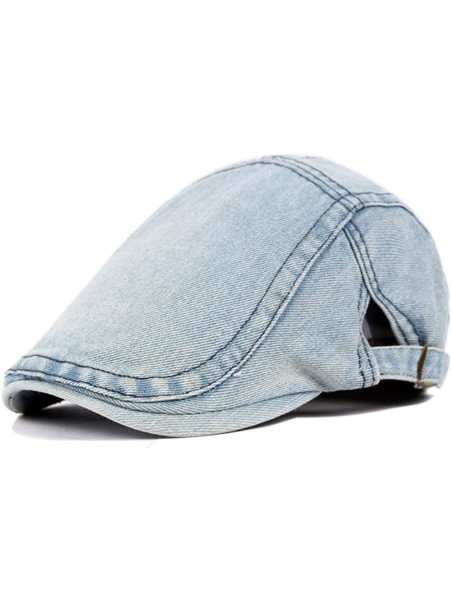 Newsboy Caps Classic Adjustable Newsboy Cap Jeans Ivy Flat Hat - Light Blue-1 - C712OCRYMIU $15.60