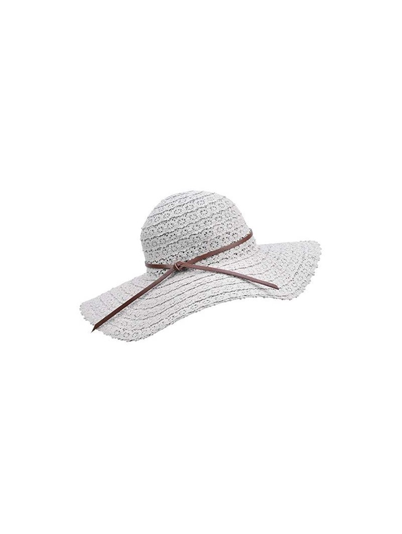 Sun Hats Adjustable Floppy Summer Foldable Fedora - Light Grey - CW18N8879WD $11.64