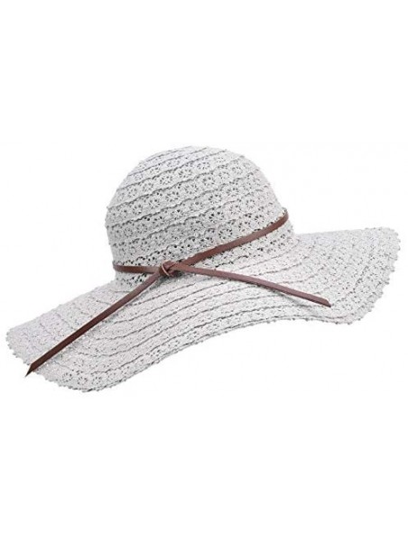 Sun Hats Adjustable Floppy Summer Foldable Fedora - Light Grey - CW18N8879WD $11.64