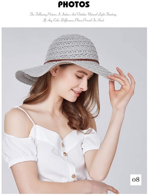 Sun Hats Adjustable Floppy Summer Foldable Fedora - Light Grey - CW18N8879WD $11.64