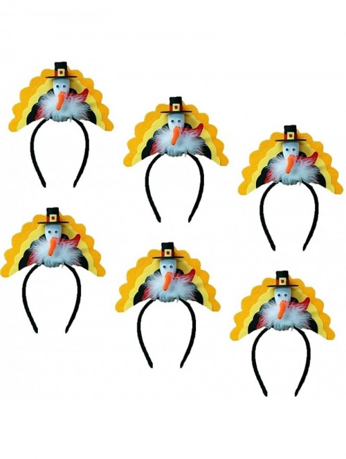 Headbands Thanksgiving Pilgrim Turkey Trot Headband- (Pack of 6)- Multicolor- One Size - CZ1887T77ZO $24.45