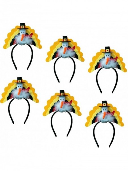 Headbands Thanksgiving Pilgrim Turkey Trot Headband- (Pack of 6)- Multicolor- One Size - CZ1887T77ZO $24.45