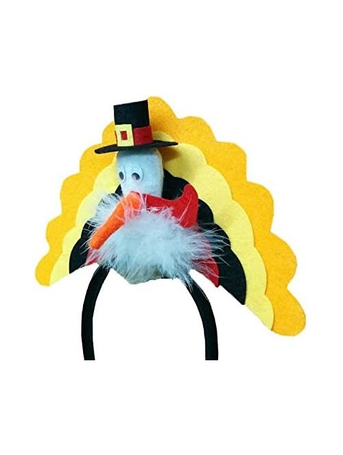 Headbands Thanksgiving Pilgrim Turkey Trot Headband- (Pack of 6)- Multicolor- One Size - CZ1887T77ZO $24.45