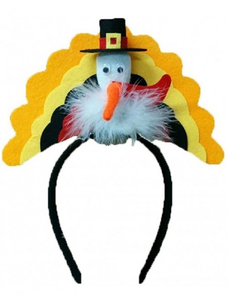 Headbands Thanksgiving Pilgrim Turkey Trot Headband- (Pack of 6)- Multicolor- One Size - CZ1887T77ZO $24.45