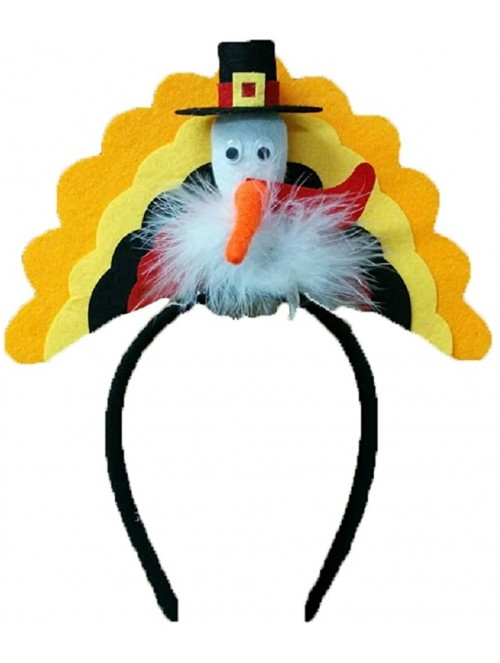 Headbands Thanksgiving Pilgrim Turkey Trot Headband- (Pack of 6)- Multicolor- One Size - CZ1887T77ZO $24.45