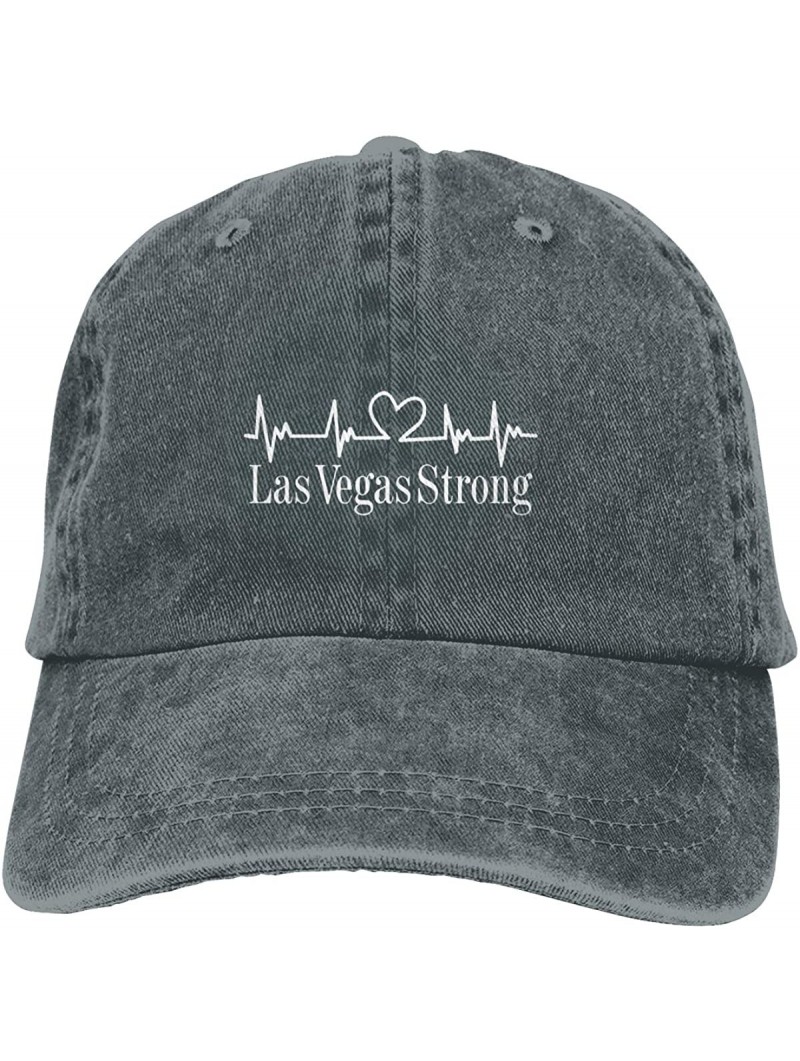 Baseball Caps Vegas Strong Heartbeat Adjustable Baseball Caps Denim Hats Cowboy Sport Outdoor - Deep Heather - CH18R6YL6X3 $3...