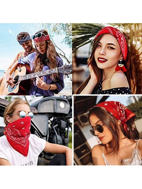 Balaclavas 100% Cotton Multifunctional Bandana Headband Sets Neck Gaiter Scarf Balaclava for Unisex - Red 6pcs - CL1993ZDT4D ...