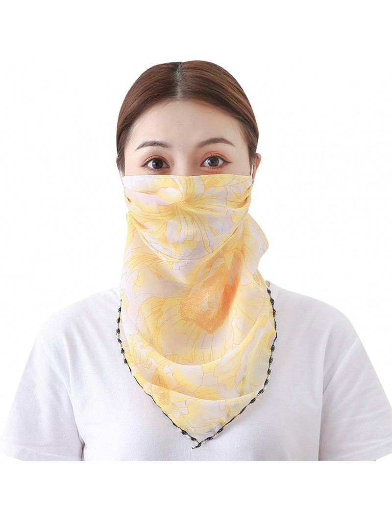 Balaclavas Women Multifunctional Bandana Chiffon Headband Scarf Balaclava Sun UV Protection - B2 - CJ198S9RLIW $11.21