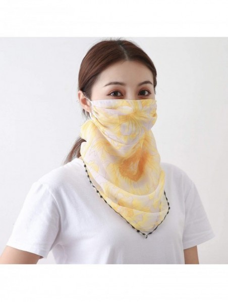 Balaclavas Women Multifunctional Bandana Chiffon Headband Scarf Balaclava Sun UV Protection - B2 - CJ198S9RLIW $11.21