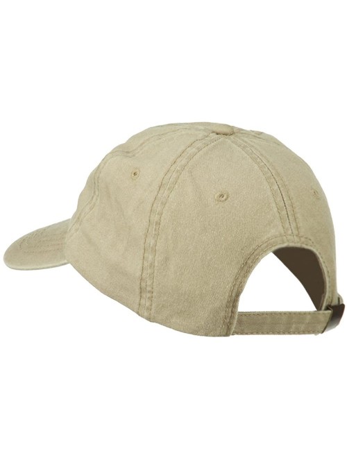 Baseball Caps Tan American Flag Embroidered Washed Cap - Khaki - CR11TX73MO9 $33.18