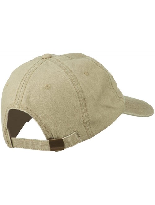 Baseball Caps Tan American Flag Embroidered Washed Cap - Khaki - CR11TX73MO9 $33.18