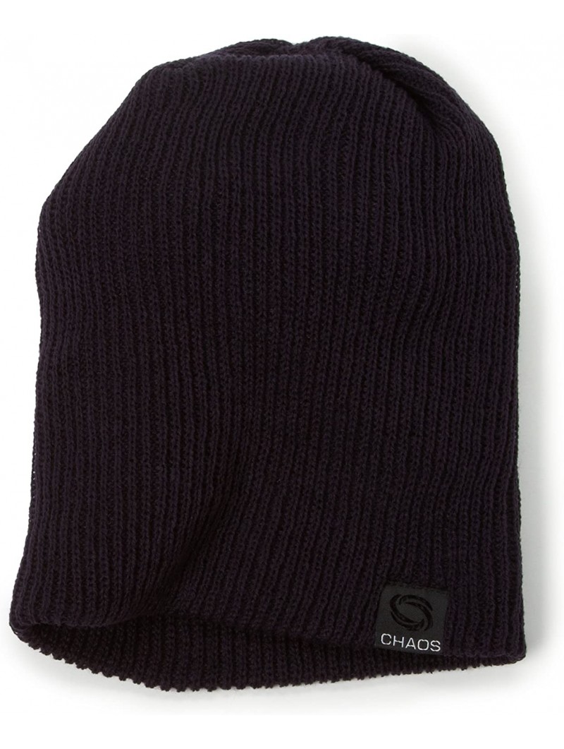 Skullies & Beanies Men's Trouble Acrylic Slouch Beanie - Navy - CH116IHXMO7 $23.76