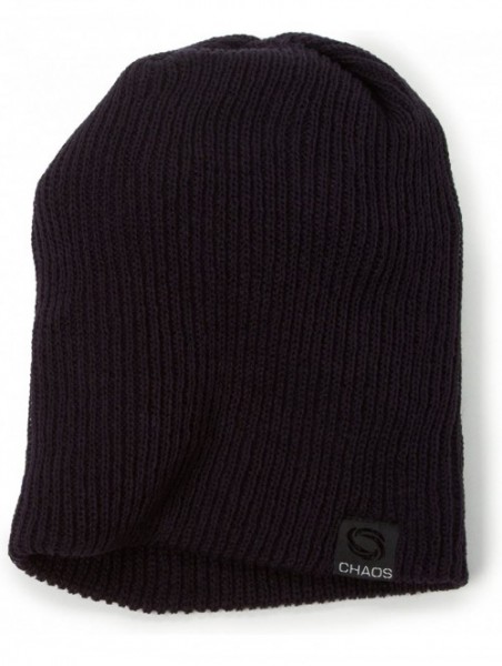 Skullies & Beanies Men's Trouble Acrylic Slouch Beanie - Navy - CH116IHXMO7 $23.76