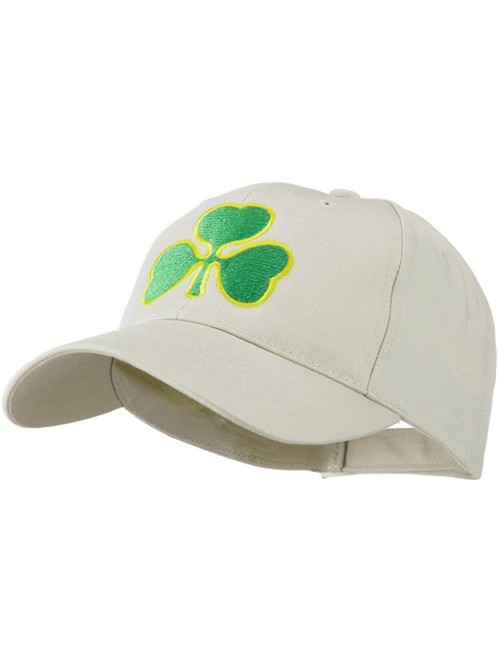 Baseball Caps Clover St.Patrick's Day Embroidered Cap - Beige - C311FOOXTCP $27.26