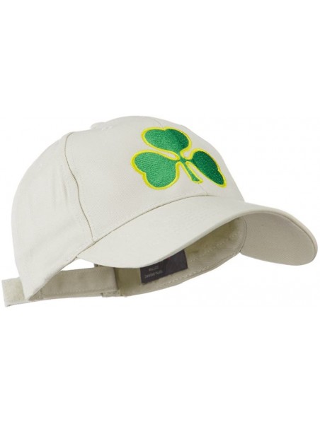 Baseball Caps Clover St.Patrick's Day Embroidered Cap - Beige - C311FOOXTCP $27.26