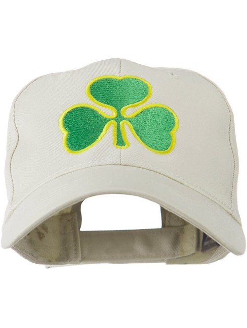 Baseball Caps Clover St.Patrick's Day Embroidered Cap - Beige - C311FOOXTCP $27.26