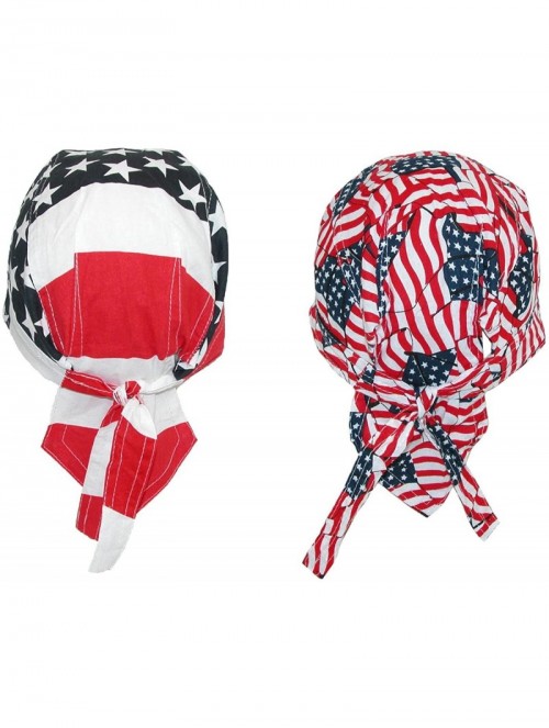 Newsboy Caps Men's Cotton American Flag Do Rag Cap - American Flag - C911PAGS507 $13.12