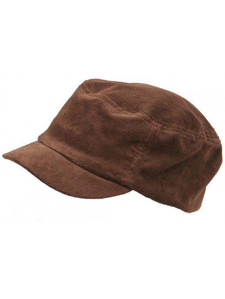 Baseball Caps Corduroy Fitted Engineer Cap - Brown - CA18GYZ6RZ5 $23.85