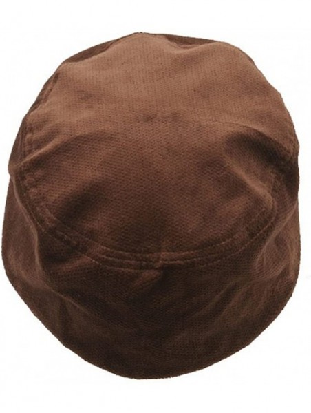 Baseball Caps Corduroy Fitted Engineer Cap - Brown - CA18GYZ6RZ5 $23.85