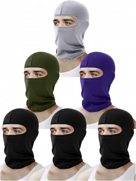 Balaclavas 6 Pieces Balaclava Face Cover Sun Protection Cover Breathable Long Neck Cover for Outdoor Activities - CT197Y99EAS...