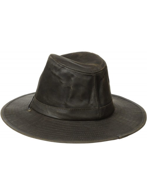 Cowboy Hats Aussie Crushable Hat - Brown Distress - CX11MOWI0XD $40.10