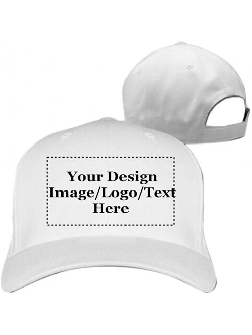 Baseball Caps Customize Your Own Design Text Photos Logo Adjustable Hat Hiphop Hat Baseball Cap - White - C618L8578GN $15.75
