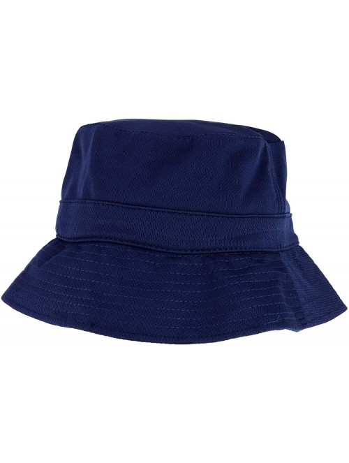 Bucket Hats Moisture Wicking UV Control Cotton Meah Bucket Hat - Navy - CG18SO3NESK $20.26