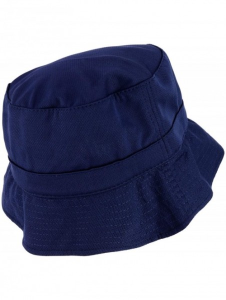 Bucket Hats Moisture Wicking UV Control Cotton Meah Bucket Hat - Navy - CG18SO3NESK $20.26