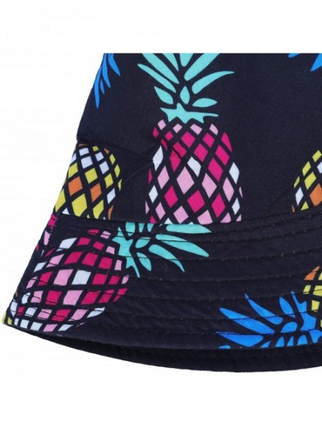 Bucket Hats Unisex Cute Print Bucket Hat Summer Fisherman Cap - Multicolor Pineapple - C0190467XTQ $16.77