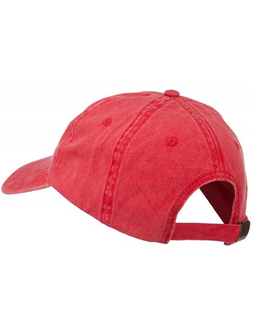 Baseball Caps Film Crew Embroidered Washed Cap - Red - CB18WMOWIKN $29.36