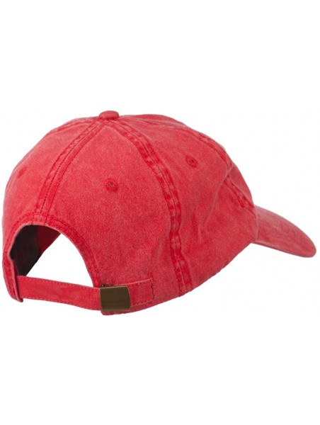 Baseball Caps Film Crew Embroidered Washed Cap - Red - CB18WMOWIKN $29.36