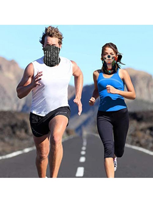 Balaclavas Bandana Face Mask Neck Gaiter- Dust Wind UV Protection Vivid 3D Mouth Cover for Women Men - Slogan Color - CP198R7...