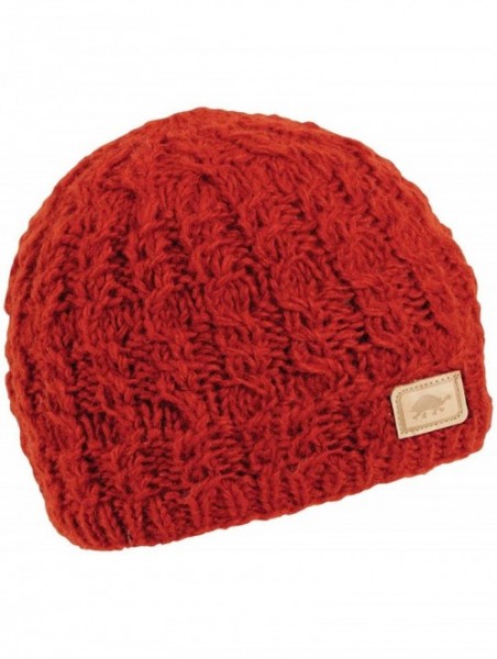 Skullies & Beanies Nepal Women's Mika Hand Knit Wool Beanie - Russet - C718K2U3CWC $44.00