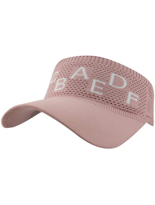 Baseball Caps Womens Summer Quick-Dry Mesh Empty Top Golf Stretchy Sun Baseball Visor Hat Cap - Letters Pink - CA18ROX8WT9 $1...