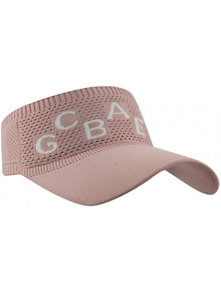 Baseball Caps Womens Summer Quick-Dry Mesh Empty Top Golf Stretchy Sun Baseball Visor Hat Cap - Letters Pink - CA18ROX8WT9 $1...