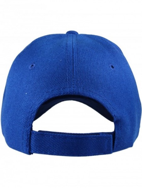 Baseball Caps Plain Blank Baseball Caps Adjustable Back Strap Wholesale Lot 6 Pack - Royal Blue - CY180Z9UC37 $17.64