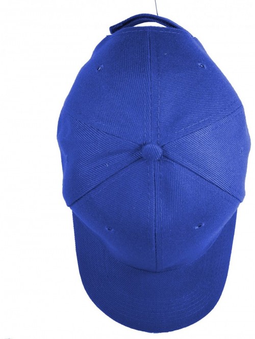 Baseball Caps Plain Blank Baseball Caps Adjustable Back Strap Wholesale Lot 6 Pack - Royal Blue - CY180Z9UC37 $17.64