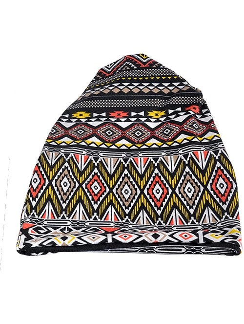 Skullies & Beanies Women's Printed Slouchy Chemo Beanie Cap Hat for Cancer Patients - Coffee - CV182DSTHDZ $13.60