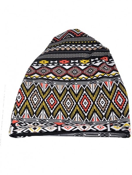 Skullies & Beanies Women's Printed Slouchy Chemo Beanie Cap Hat for Cancer Patients - Coffee - CV182DSTHDZ $13.60