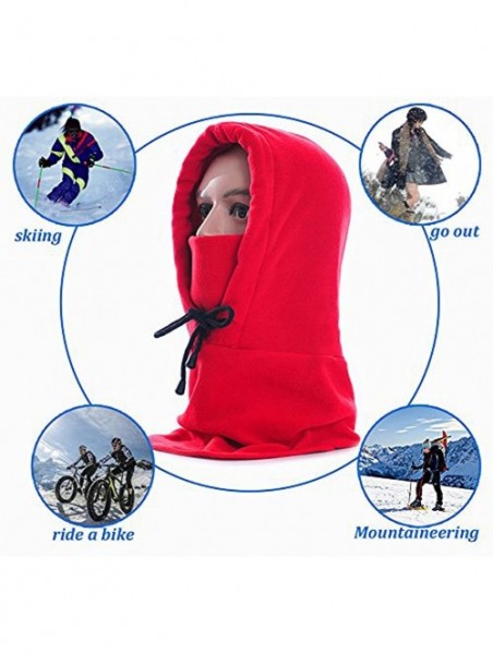 Balaclavas Tactical Heavyweight Balaclava Outdoor Sports Mask - Red - CZ12MAWYQUL $11.14