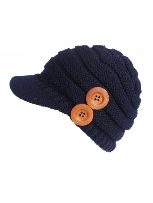 Skullies & Beanies Women Hat-Fashion Women Hats For Winter Beanies Knitted Hats Girls' Rabbit Cap (Navy 2) - Navy 2 - CH188ZU...