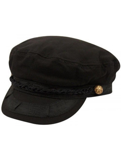 Newsboy Caps Greek Fisherman Sailor Hat Cap 100% Cotton - Black - C5187NIYSM0 $21.29