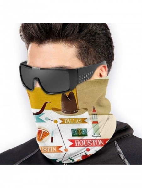 Balaclavas Neck Gaiter Headwear Face Sun Mask Magic Scarf Bandana Balaclava - Texas Us Map - CZ1979MQLAW $22.86