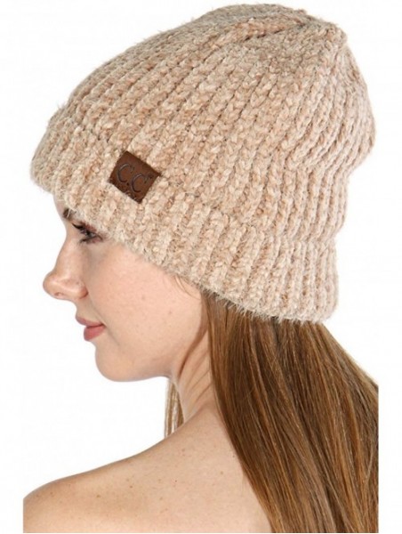 Skullies & Beanies Hand Knit Beanie Cap for Women- Soft Handmade Handknit Thick Cable Hat - Taupe 25 - C018QNO2ETS $18.26