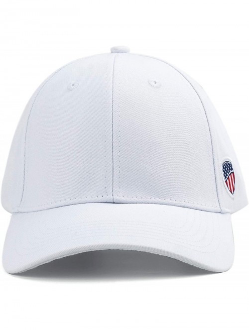 Baseball Caps Baseball Cap Men Women Dad Hat Adjustable Youth Boys Ladies-Plain Low Profile Polo Golf Tennis Sports Hat - Whi...