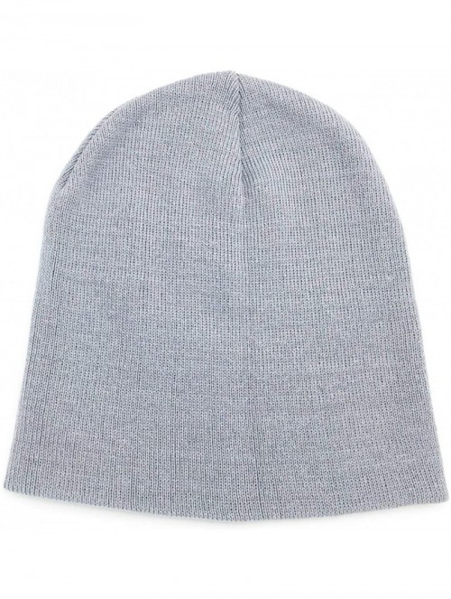 Skullies & Beanies 9" Skull Cap Beanie That Will Fit Your Head Perfect - Gray - C3129ECWHD9 $16.57
