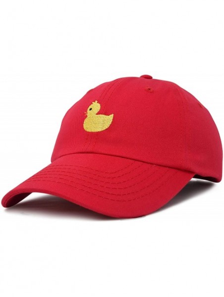 Baseball Caps Cute Ducky Soft Baseball Cap Dad Hat - Xxs / Xs / S - Red - CE18LXOLUON $16.88