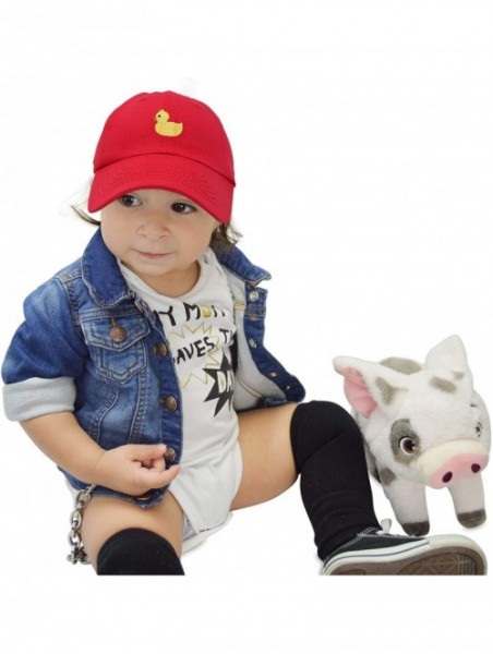 Baseball Caps Cute Ducky Soft Baseball Cap Dad Hat - Xxs / Xs / S - Red - CE18LXOLUON $16.88