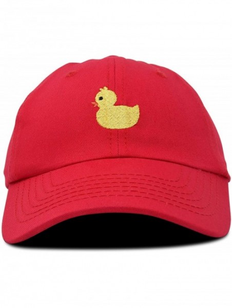 Baseball Caps Cute Ducky Soft Baseball Cap Dad Hat - Xxs / Xs / S - Red - CE18LXOLUON $16.88