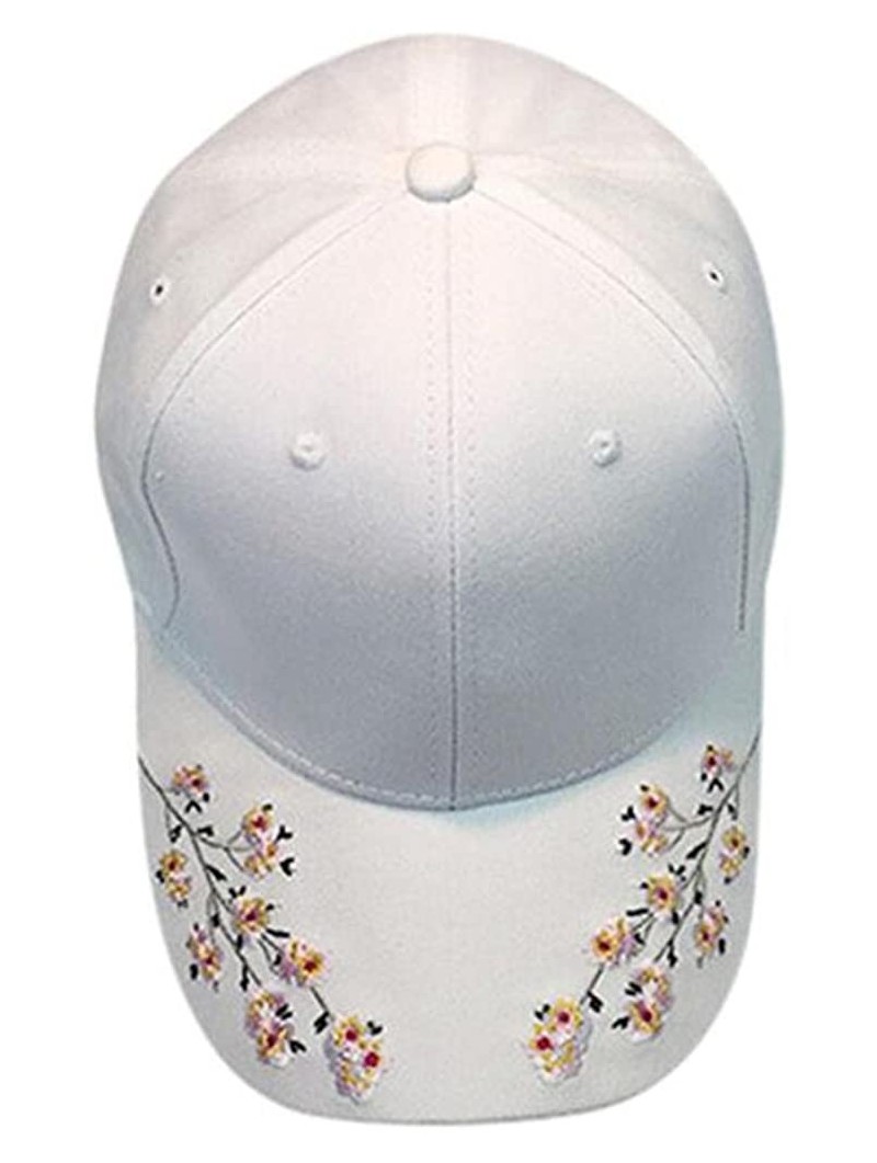 Baseball Caps Baseball Hat- 2019 New Women Embroidered Baseball Cap Summer Snapback Caps Hip Hop Hats - White - CD182YD024W $...